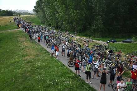 Biciklisti blokirali Savski nasip